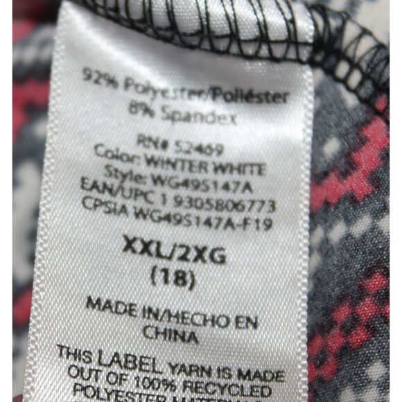 Womens Leggings XXL 18 Christmas Cloths Winter Snowflake Pattern Design - Picture 3 of 3